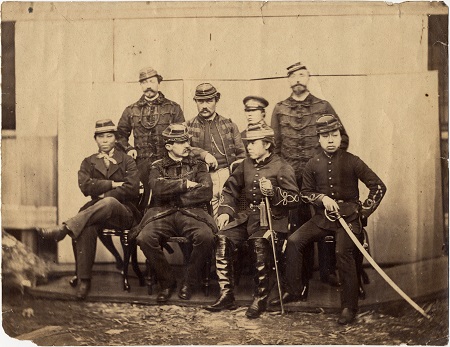 《フランス軍士官と旧幕府脱走軍士官》