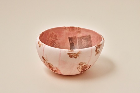 Satoko Sai + Tomoko Kurahara, “Inner Landscapes, Turku”, Ruth, 2011, press-moulded ceramics, screen-printed with under-glaze colors. glazed inside