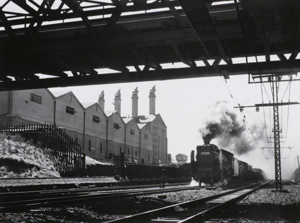 Kuroiwa Yasuyoshi, D51 488 Yamate Freight Line (Ebisu), 1953, Gelatine Silver Print, Collection of Tokyo Photographic Art Museum